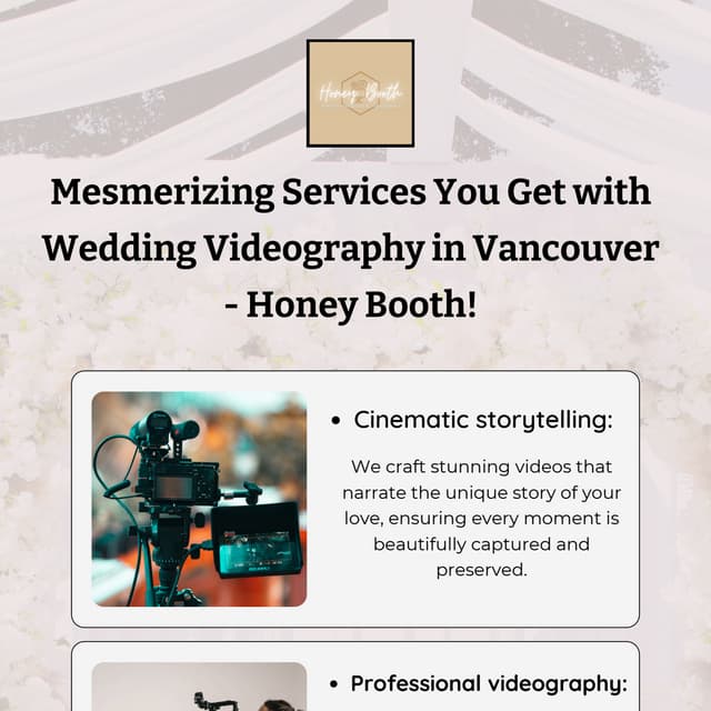 Mesmerizing Services You Get with Wedding Videography in Vancouver - Honey Booth