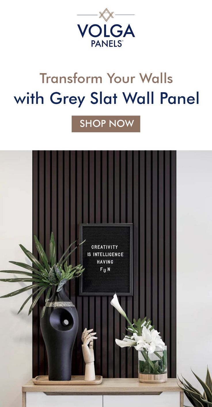 Pin on Grey Slat Wall Panel