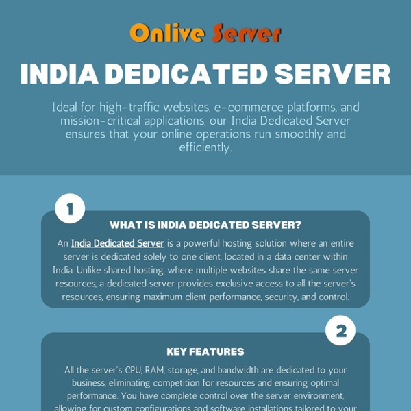 India dedicated server 1 | Pearltrees