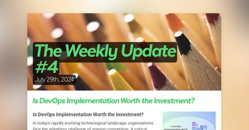 The Weekly Update #4 | Smore Newsletters