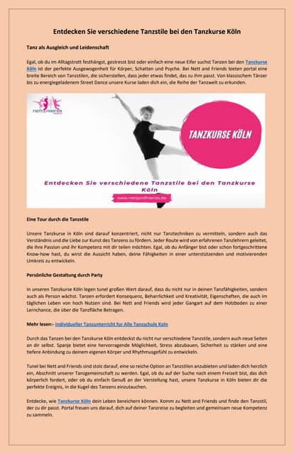 Entdecken Sie verschiedene Tanzstile bei den Tanzkurse Köln.pdf