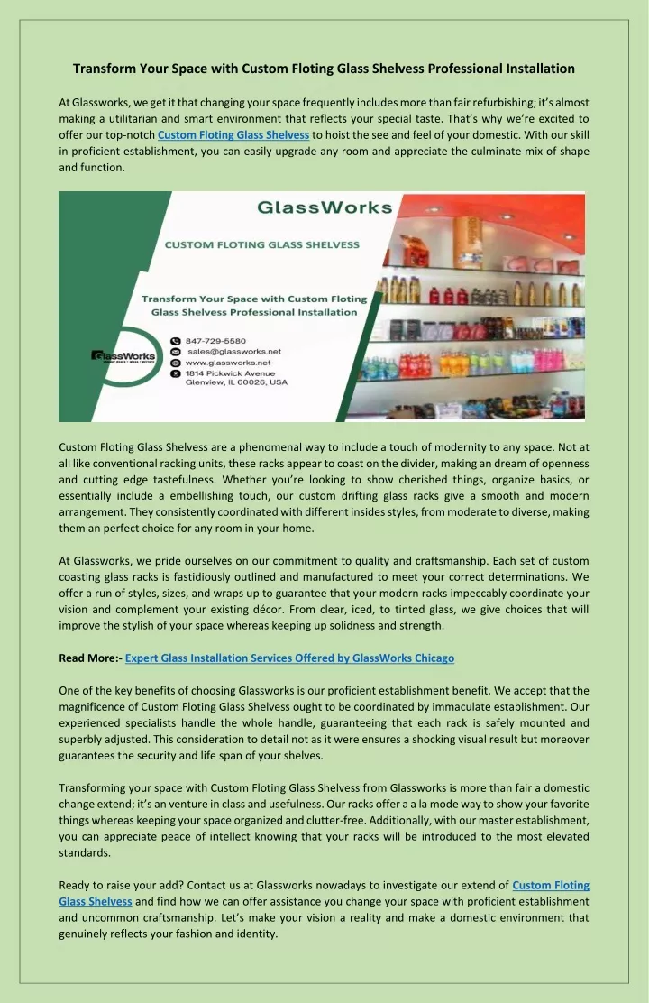 PPT - Luxury Custom Floting Glass Shelvess Enhance Your Decor with Glass PowerPoint Presentation - ID:13415424