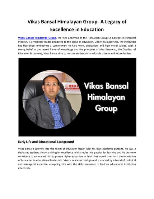 Vikas Bansal Himalayan Group- A Legacy of Excellence in Education.docx