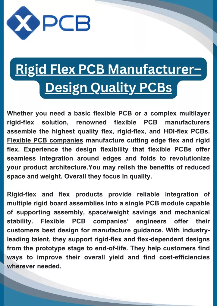PPT - Rigid Flex PCB Manufacturer – Design Quality PCBs PowerPoint Presentation - ID:13390208