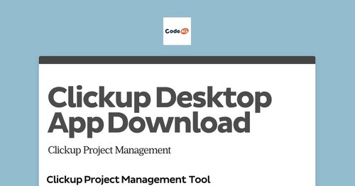 Clickup Desktop App Download