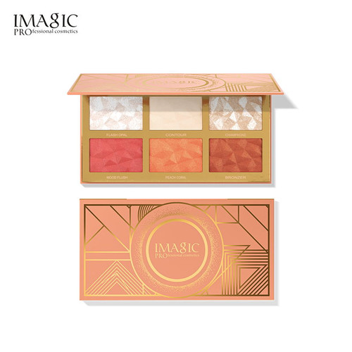 IMAGIC PROfessional 6 Color Highlight & Blush & Contour Palette (FA-126) 24g | Imagic Cosmetic