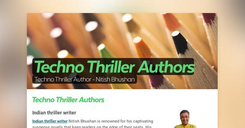 Techno Thriller Authors