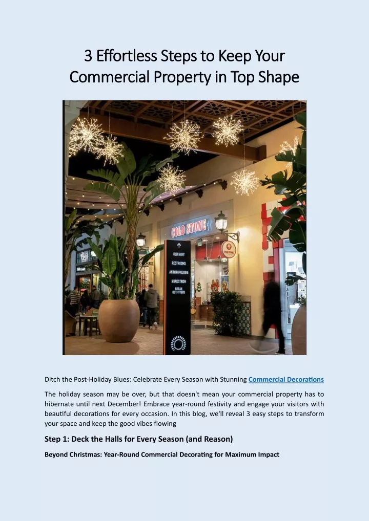 PPT - 3 Effortless Steps to Keep Your Commercial Property in Top Shape PowerPoint Presentation - ID:13493115