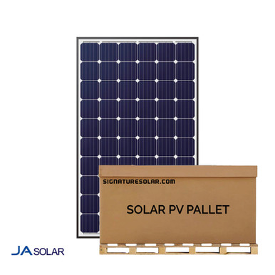 9.18kW Pallet -  JA Solar 340W Poly Solar Panel (Silver) | JAP72S09-345/SC | Full Pallet 27 Solar Panels - Signature Solar