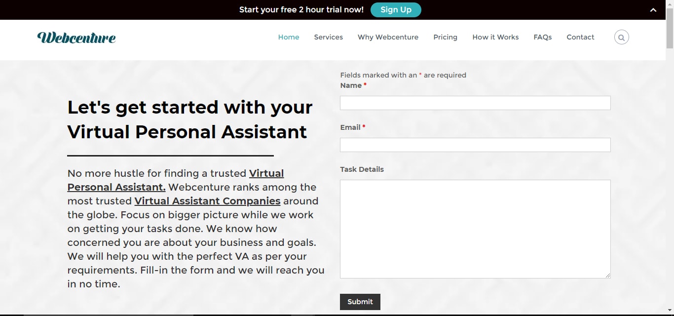 Cheap Virtual Assistant - Hire a Virtual Assistant | Webcenture