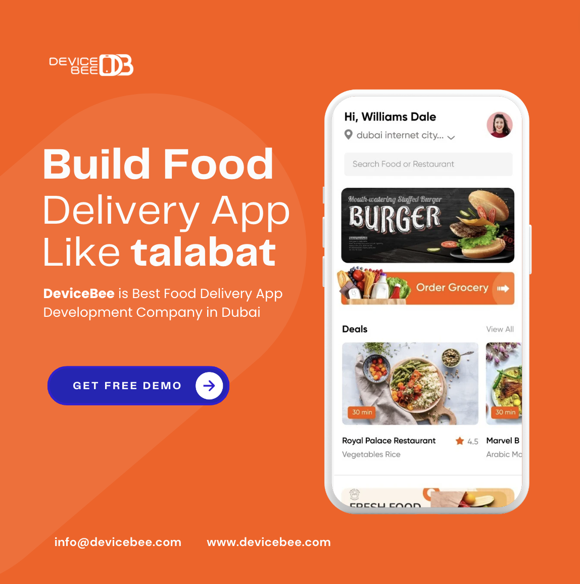 Cost of Developing Food Delivery App like Talabat in Dubai