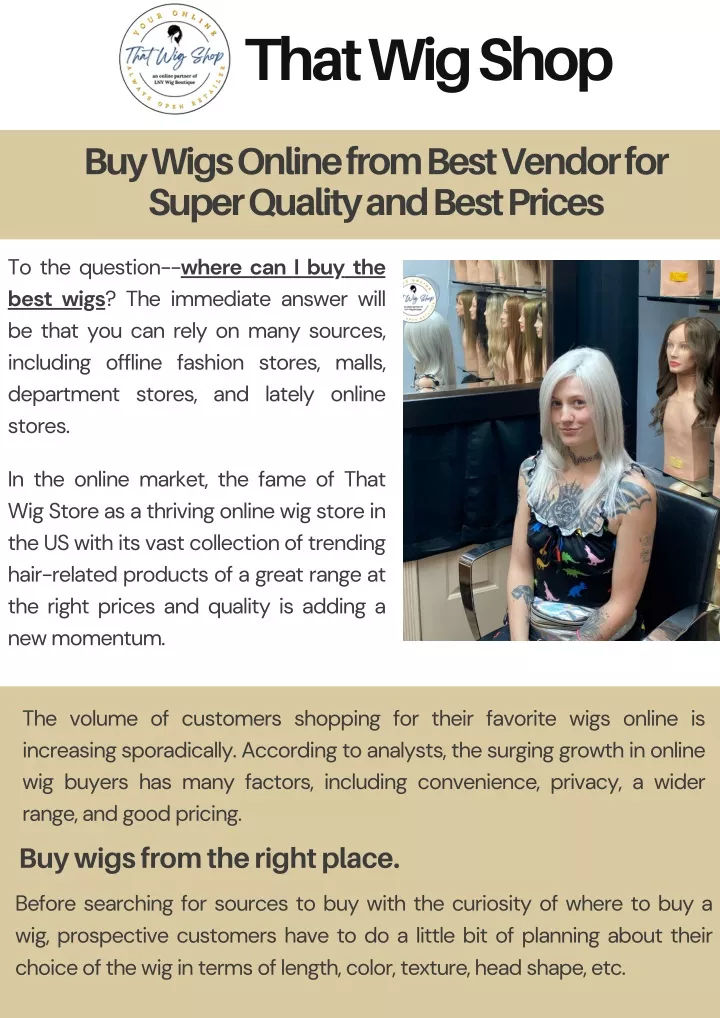 PPT - Buy Wigs Online from Best Vendor for Super Quality and Best Prices PowerPoint Presentation - ID:13554748