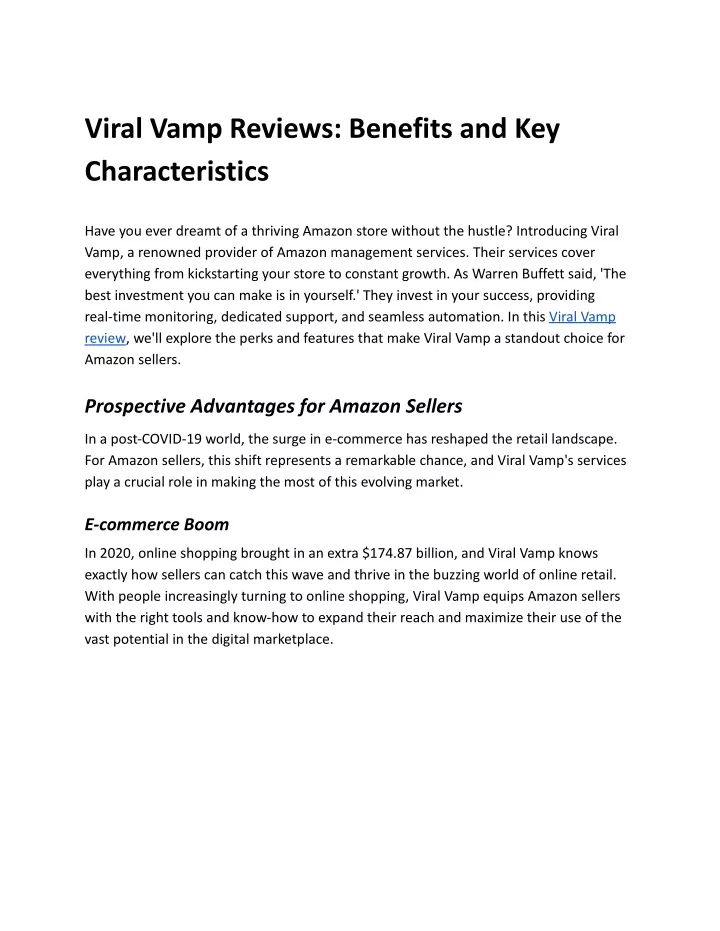 PPT - Elevate Your E-Commerce: Viral Vamp Reviews in Focus! PowerPoint Presentation - ID:12874147