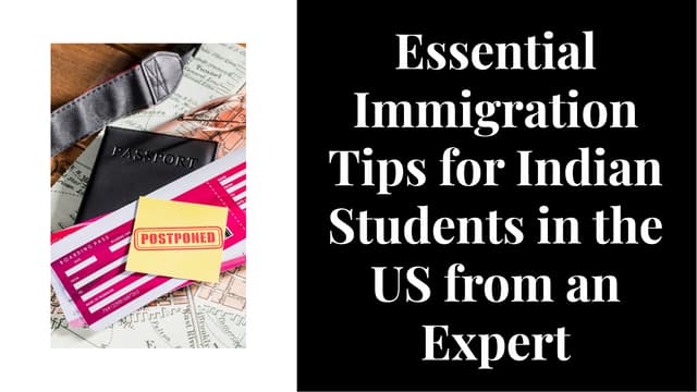 Essential Immigration Tips for Indian Students in the US from an Expert | Amit Kakkar Easy Visa