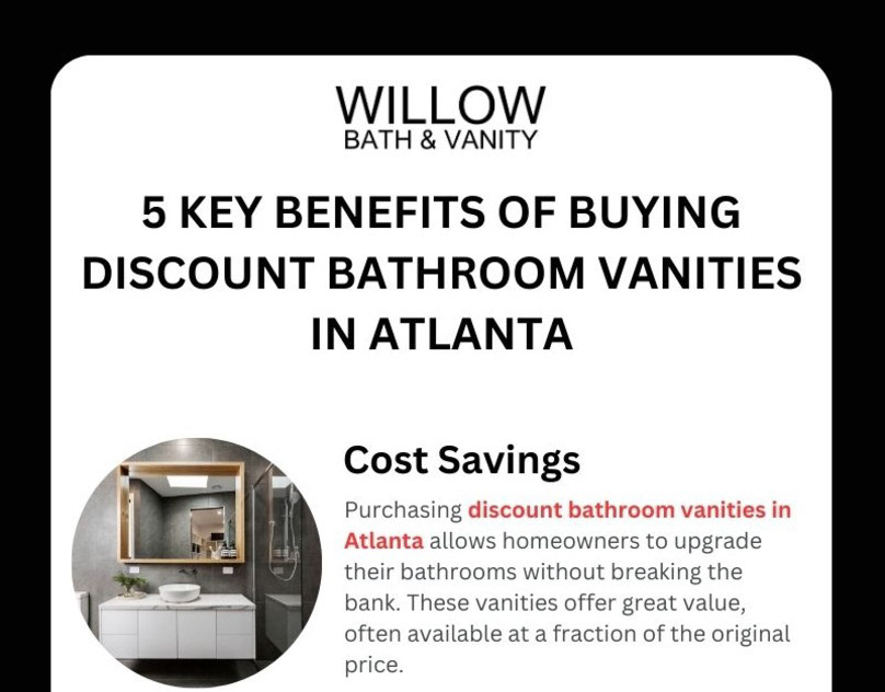 5 Key Benefits of Buying Discount Bathroom Vanities in Atlanta