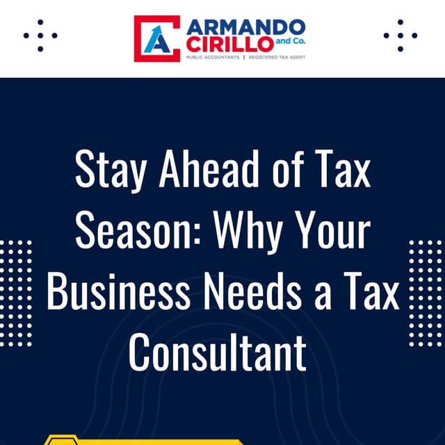 Stay Ahead of Tax Season Why Your Business Needs a Tax Consultant | PDF