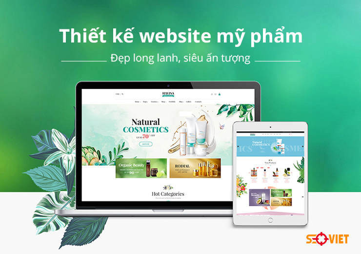 Thiết kế website mỹ phẩm làm đẹp siêu ấn tượng