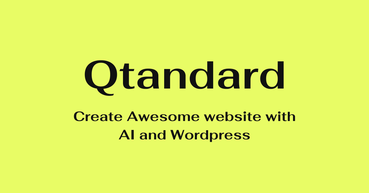 AI website generator - Qtandard