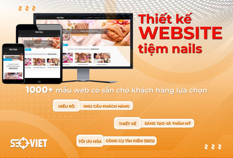Thiết Kế Website Nails, Làm Móng Chuyên Nghiệp, Giá Rẻ