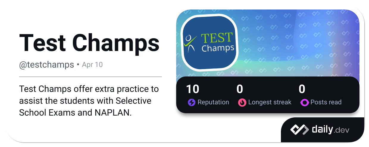 Test Champs (@testchamps) | daily.dev