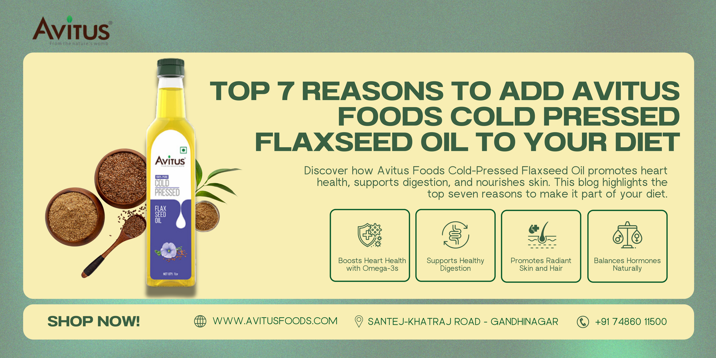 Top 7 Reasons to Add Avitus Foods Cold Pressed Flaxseed Oil to Your Diet