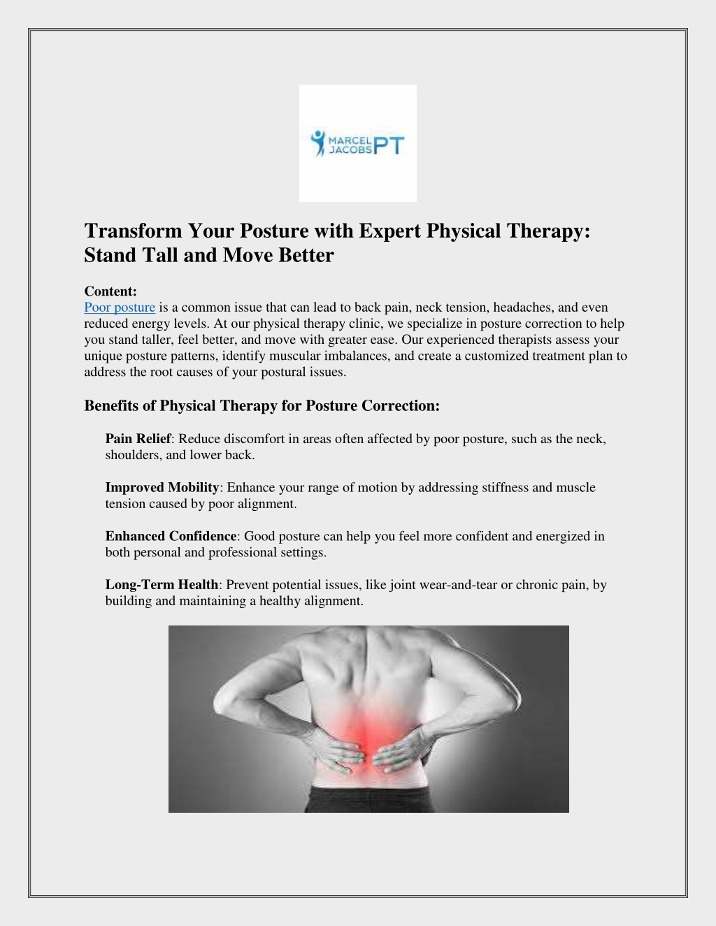 PPT - Transform Your Posture with Expert Physical Therapy Stand Tall and Move Better