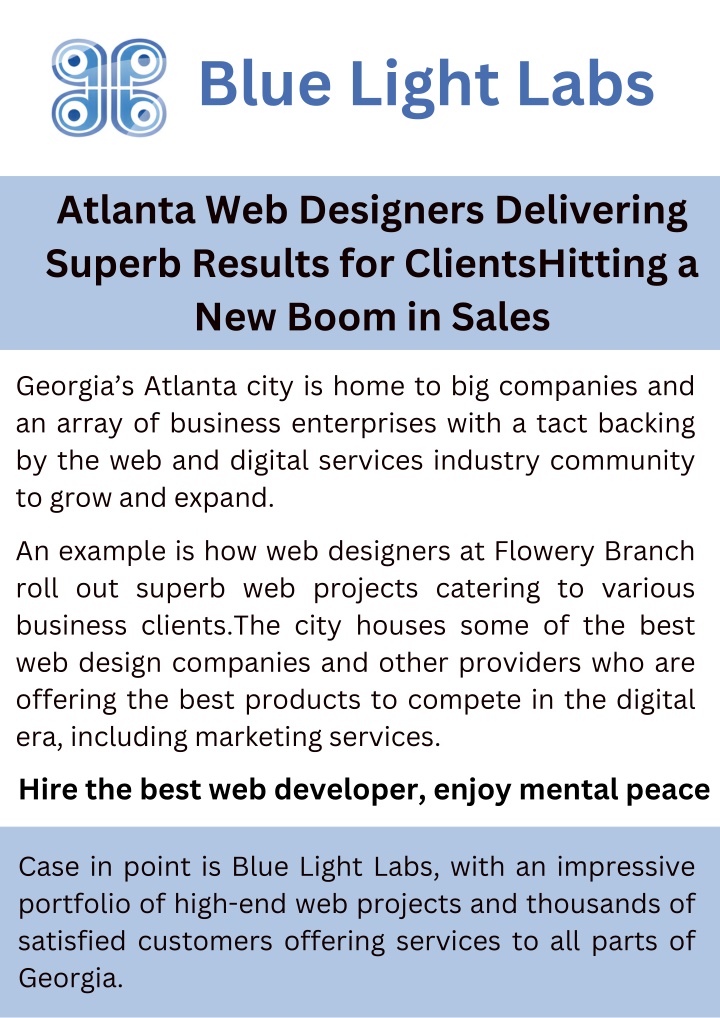 PPT - Atlanta Web Designers Delivering Superb Results for Clients Hitting a New Boom PowerPoint Presentation - ID:13701907