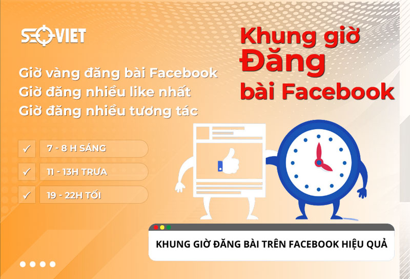 Khung giờ đăng bài Facebook hiệu quả, nhiều like, tương tác