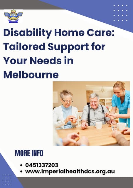 Disability Home Care: Tailored Support for Your Needs in Melbourne | PDF