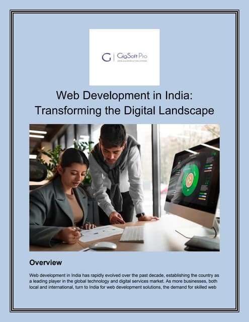 Web Development in India Transforming the Digital Landscape | PDF