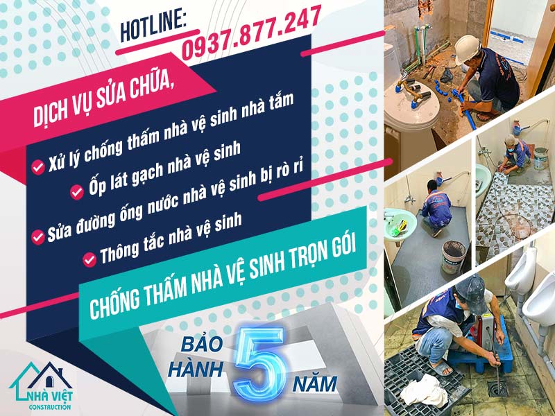 7 Phương án thi công chống thấm nhà vệ sinh triệt để 100%