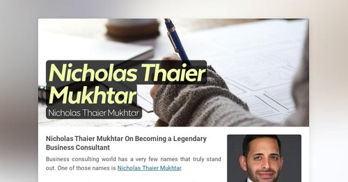 Nicholas Thaier Mukhtar | Smore Newsletters