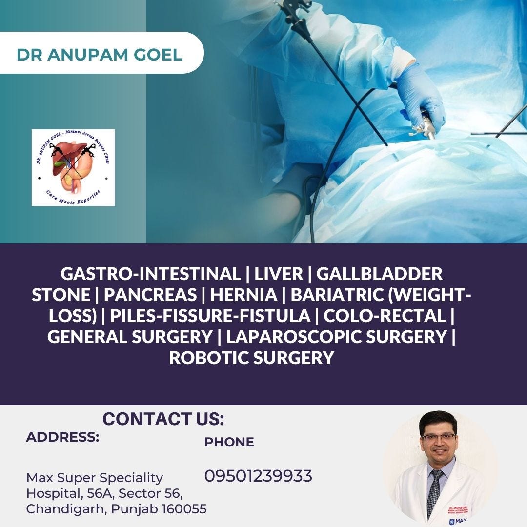 Dr.Anupam Goel is the leading laparoscopic surgeon in Chandigarh | by Dr. Anupam Goel | Nov, 2024 | Medium