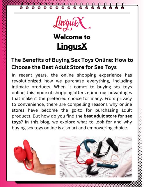 The Benefits of Buying Sex Toys Online: How to Choose the Best Adult Store for Sex Toys | PDF