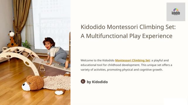 Montessori Climbing Set: Safe & Fun Indoor Play Equipment | PPT