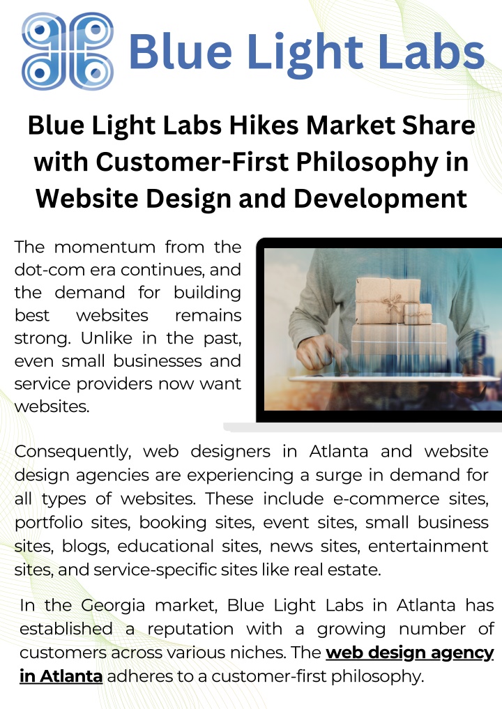 PPT - Blue Light Labs Hikes Market Share with Customer-First Philosophy in Web Design PowerPoint Presentation - ID:13822124