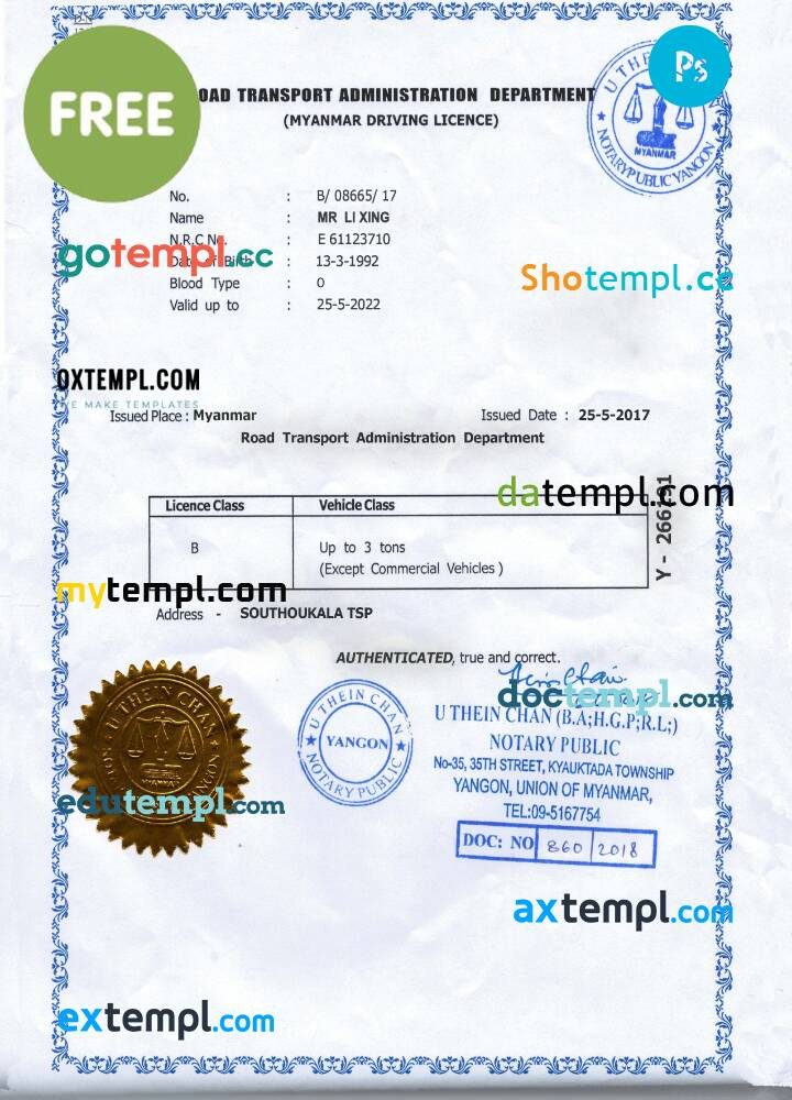 driving license | Templ.pro -ready editable templates, friendly customer service