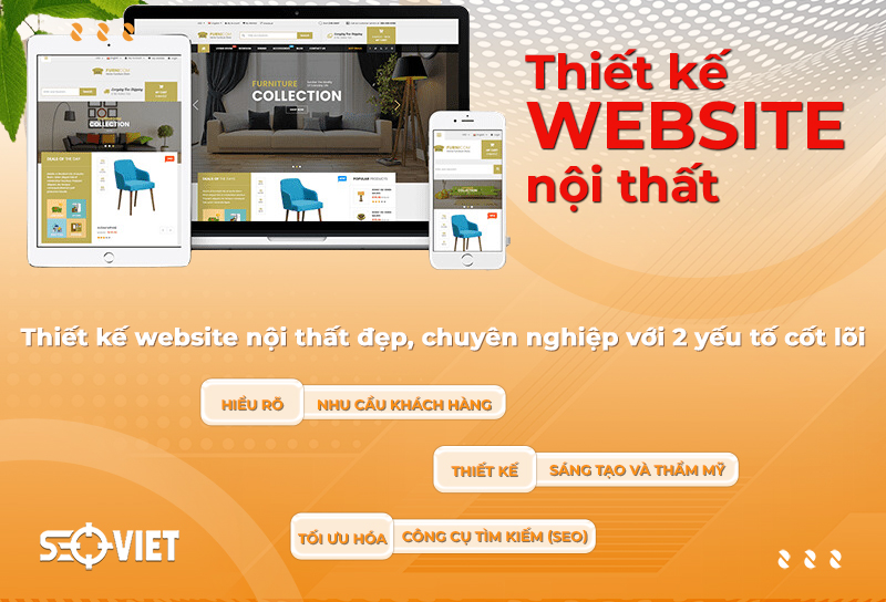 Dịch vụ thiết kế website nội thất đẹp, chuyên nghiệp