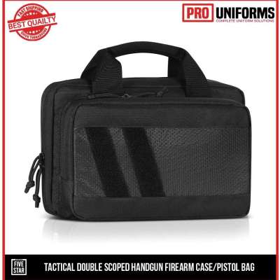 FIVE STAR TACTICAL DOUBLE SCOPED HANDGUN FIREARM CASE/PISTOL BAG Profile Picture