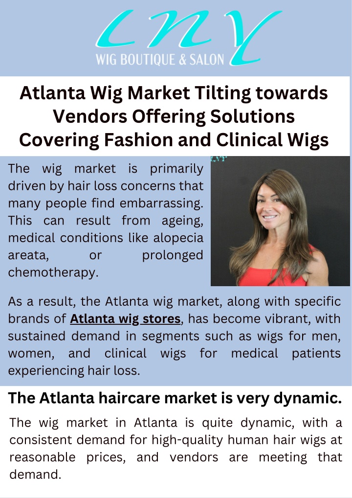 Atlanta Wig Market Tilting towards Vendors Offering Solutions Covering Fashion and Clinical Wigs