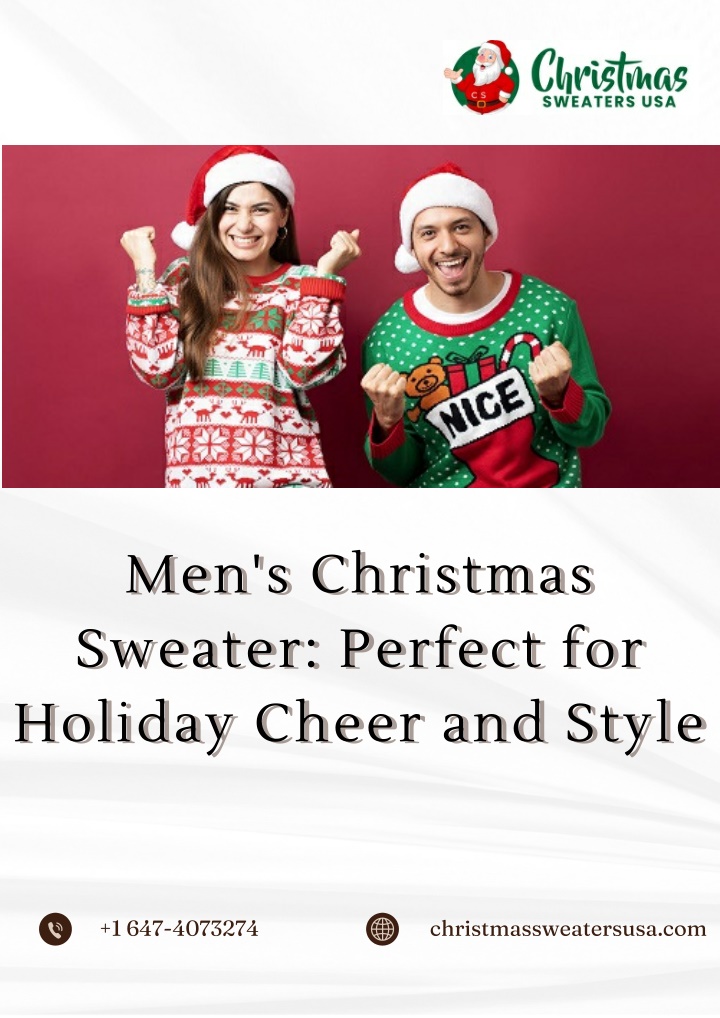 PPT - Men's Christmas Sweater Perfect for Holiday Cheer and Style PowerPoint Presentation - ID:13848212