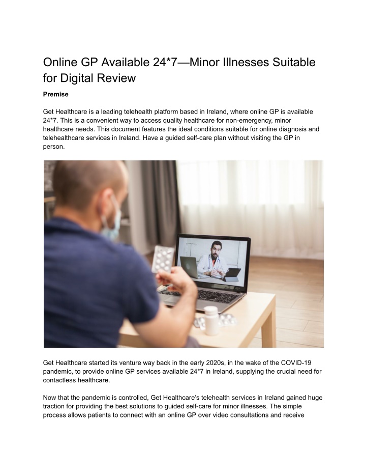 PPT - Online GP Available 24_7—Minor Illnesses Suitable for Digital Review PowerPoint Presentation - ID:13871101