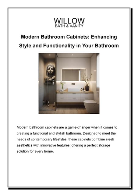 Modern Bathroom Cabinets_Enhancing Style and Functionality in Your Bathroom | PDF