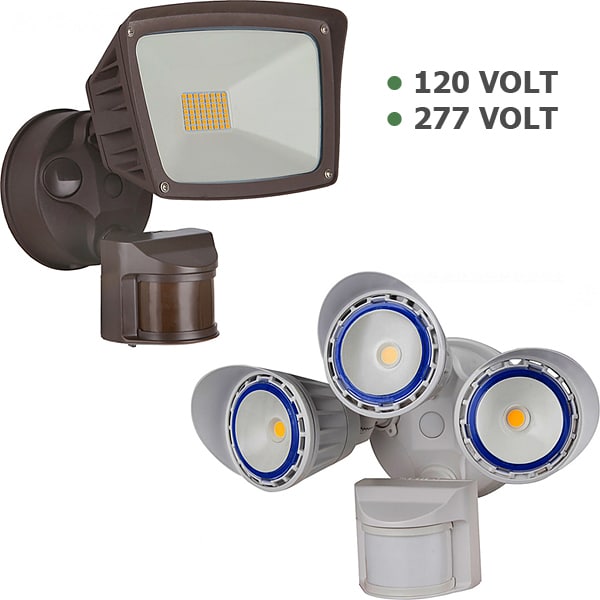 Motion Sensor Security LED Flood Lights - Residential or Commercial - C2C Lights