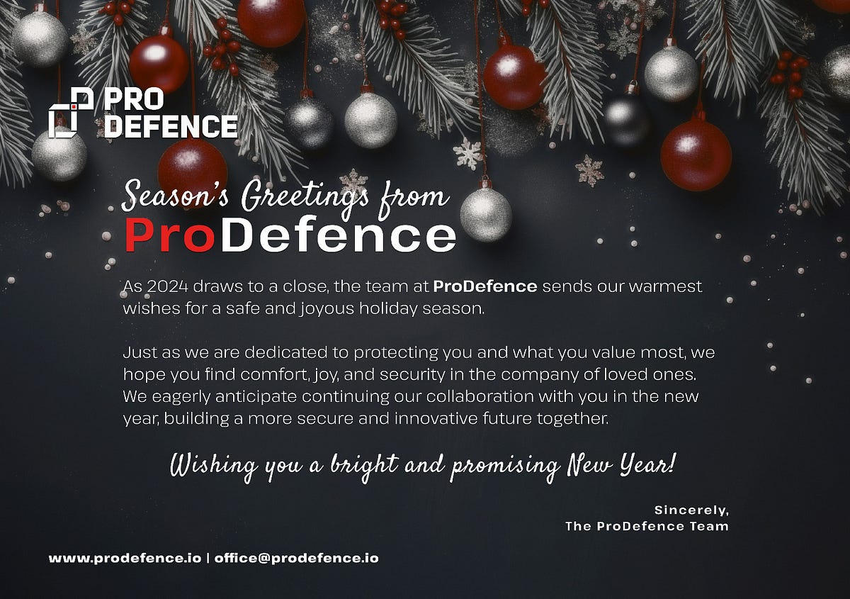 ProDefence: Innovating Security for 2025 and Beyond | by ProDefence Solutions | Dec, 2024 | Medium