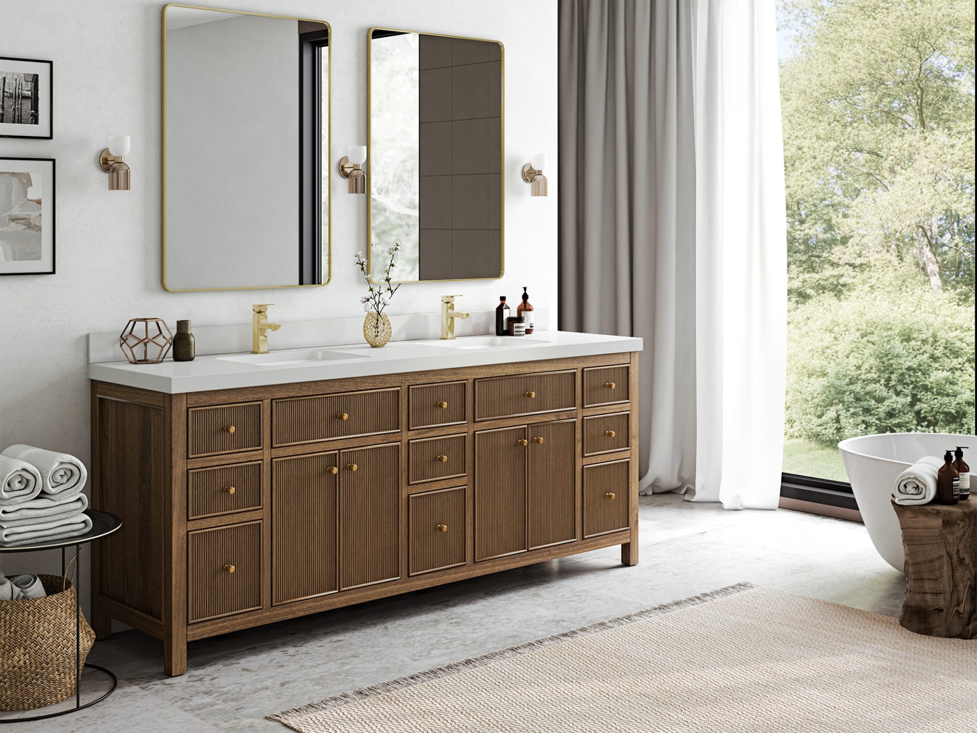 84 inch Vanity: A Perfect Size to Transform Spacious Bathroom