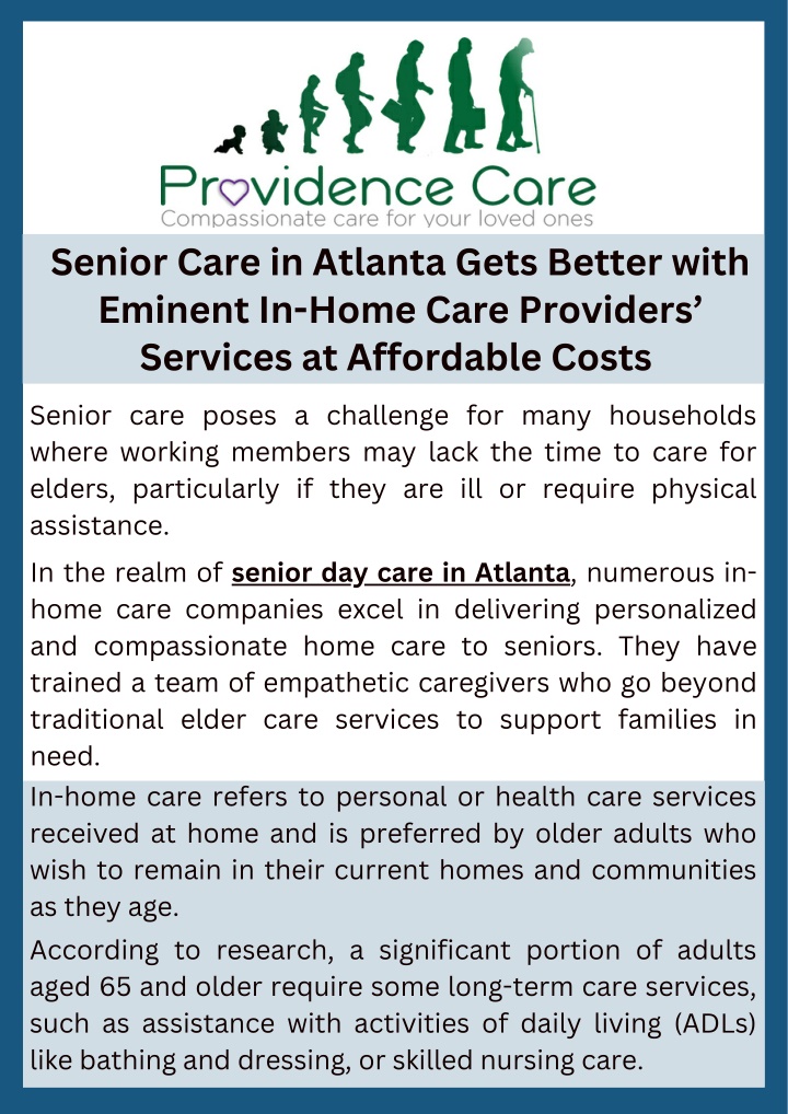 Senior Care in Atlanta Gets Better with Eminent In-Home Care Providers’ Services at Affordable Costs