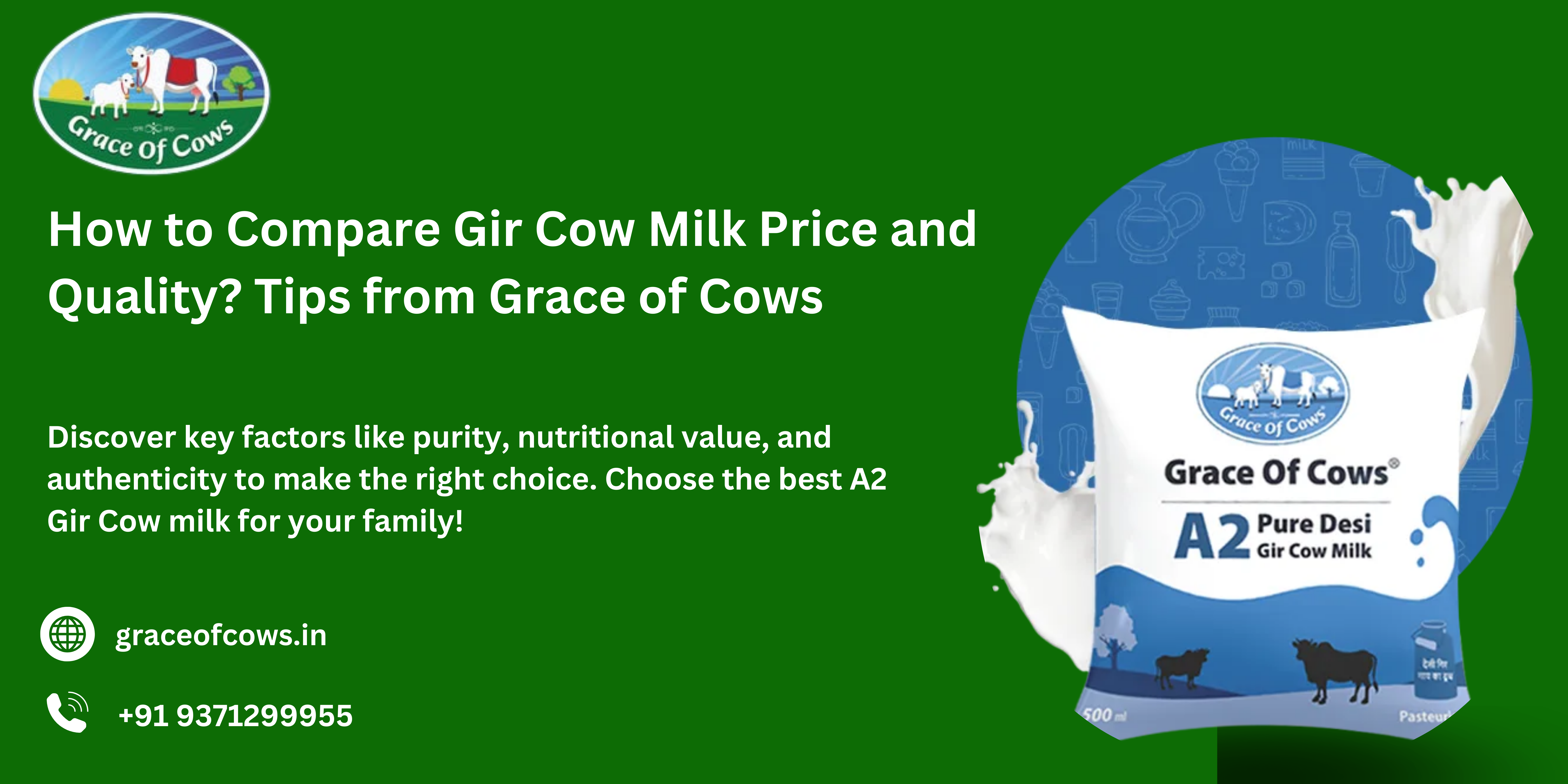 How to Compare Gir Cow Milk Price and Quality? Tips from Grace of Cows