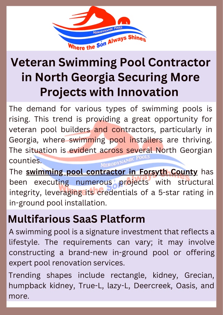 PPT - Veteran Swimming Pool Contractor in North Georgia Securing More Projects PowerPoint Presentation - ID:13885609