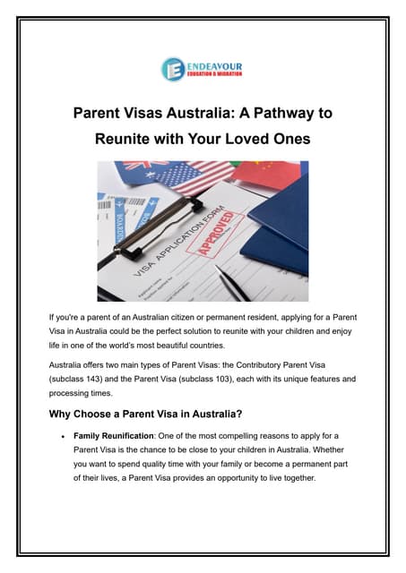 Parent Visas Australia: A Pathway to Reunite with Your Loved Ones